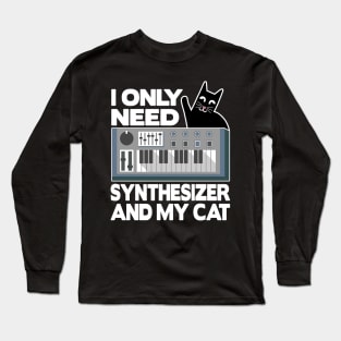 Only Analog Cat Modular Synthesizer Synth Drum Long Sleeve T-Shirt